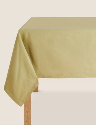 

M&S Collection Tischdecke aus reiner Baumwolle - Grün, Grün