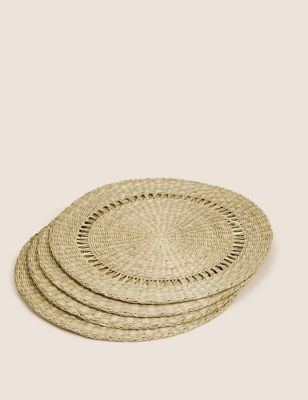 M&S Set of 4 Seagrass Placemats - Natural, Natural