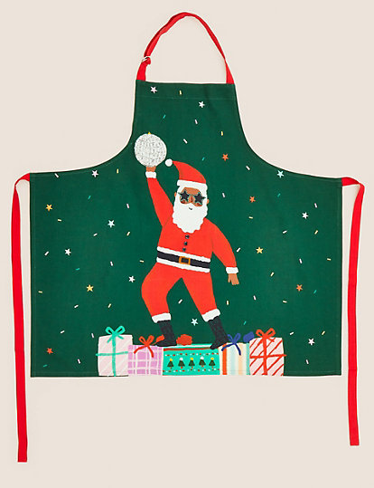 M&S Collection Christmas Disco Light Up Apron - 1Size - Multi, Multi