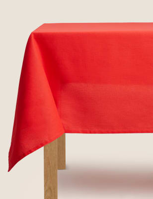 

M&S Collection Pure Cotton Red Tablecloth, Red