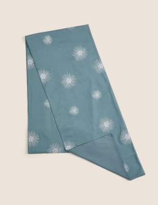 

M&S Collection Snowflake Table Runner - Green, Green