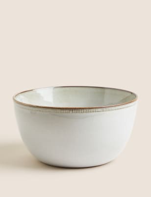 

M&S X Fired Earth Stoneware Salad Bowl - Natural, Natural