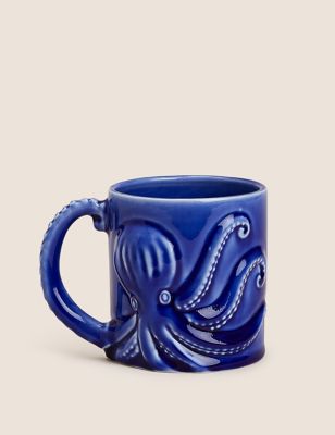 M&S Octopus Mug - Blue, Blue