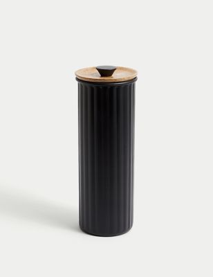 M&S Tall Storage Jar - Black, Black