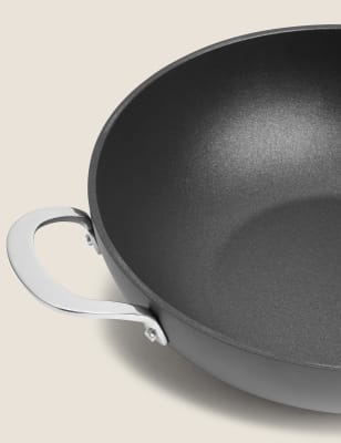 

M&S chef Hard Anodised 30cm Large Wok - Black Mix, Black Mix