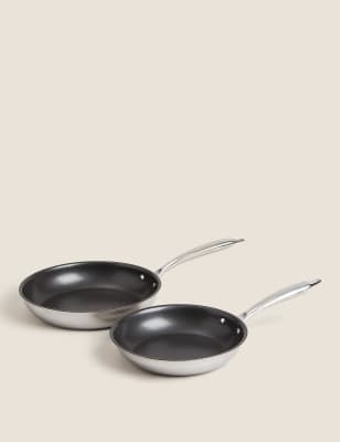 2 Piece Tri Ply Frying Pan Set