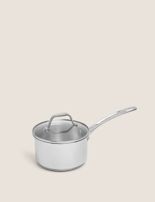 

M&S Collection Stainless Steel 16cm Small Saucepan - Silver, Silver