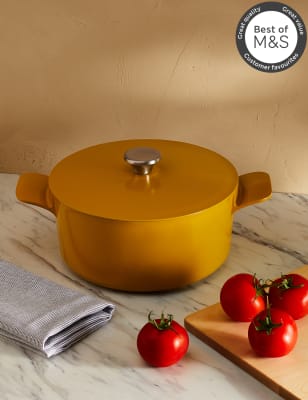 

M&S Collection Cazuela de aluminio fundido de 5 l - Ocre, Ocre