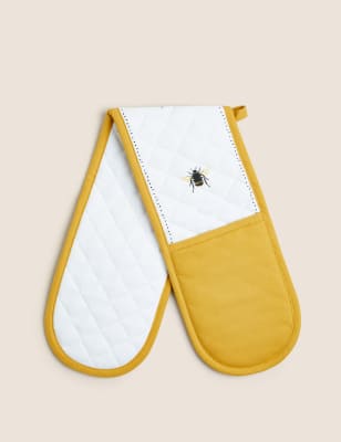 

M&S Collection Bee Double Oven Glove - Yellow Mix, Yellow Mix