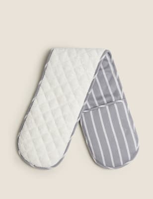 

M&S Collection Guante de cocina de rayas - Gris, Gris
