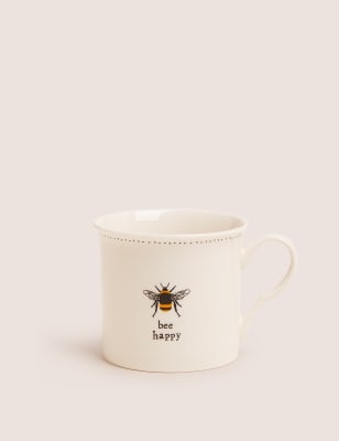 

Bee Happy Mug - Black Mix, Black Mix