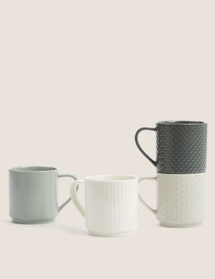 

Set of 4 Stacking Mugs - Neutral, Neutral