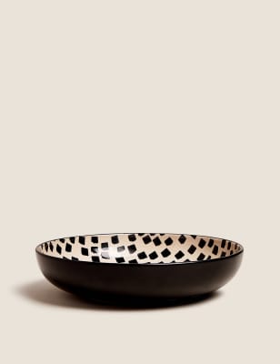 

M&S Collection Tribeca Stoneware Pasta Bowl - Black Mix, Black Mix