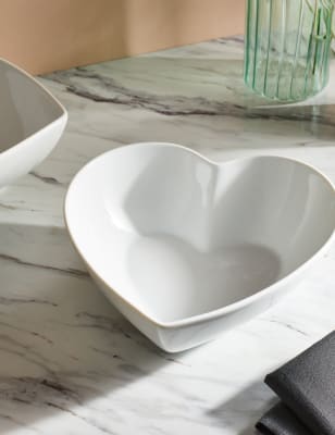 

Maxim Heart Serving Bowl - White, White