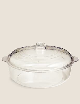 

Microwavable 1.25 Litre Lidded Casserole Dish - Clear, Clear