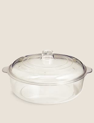 Casserole 1,25&nbsp;l avec couvercle en plastique, compatible micro-ondes