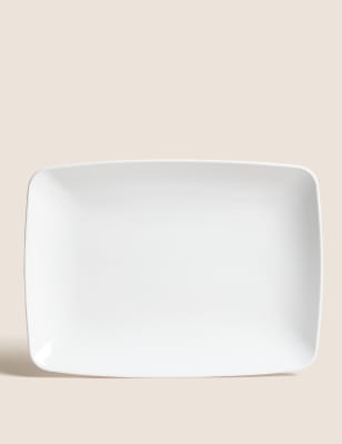

M&S Collection Maxim - Fuente rectangular grande - Blanco, Blanco