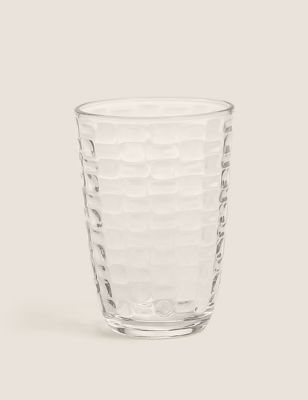 

Squares Textured Highball Glass - Clear, Clear