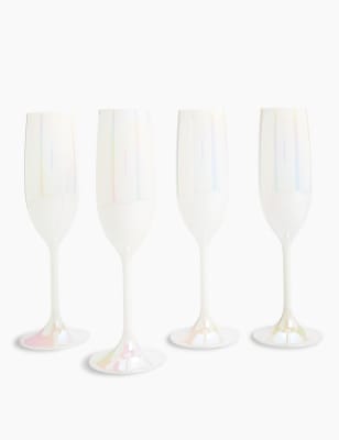 White champagne clearance glasses