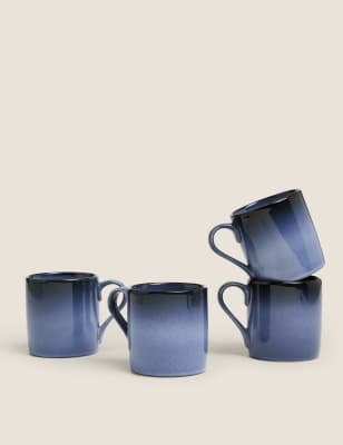 

Set of 4 Amberley Ombre Mugs - Blue, Blue