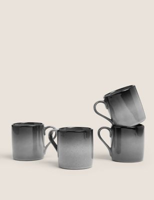 

Set of 4 Amberley Ombre Mugs - Grey, Grey