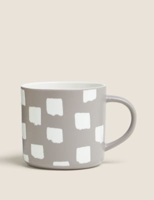 

Jumbo Brushstroke Mug - Grey, Grey