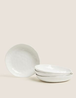 

Set of 4 Artisan Pasta Bowls - White, White
