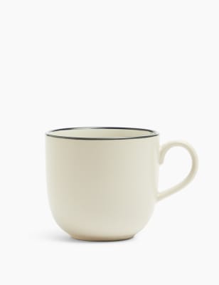 

M&S Collection Tribeca Rimmed Mug - Black Mix, Black Mix