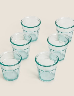 

San Miguel Set of 6 Recycled Glass Tumblers - Green, Green