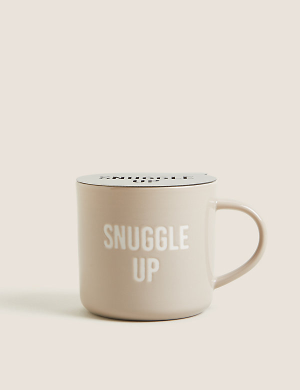 Mug et pochoir avec texte «&nbsp;Snuggle Up&nbsp;» - CH