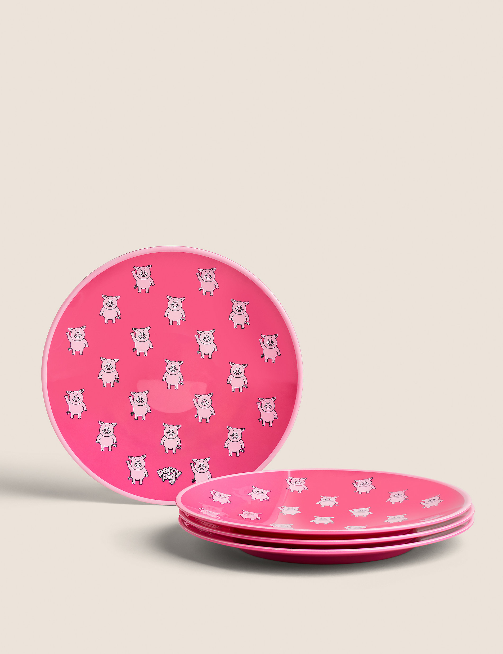 Set of 4 Percy Pig™ Picnic Side Plates
