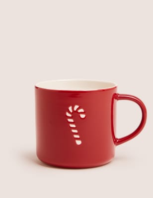 

Jumbo Candy Cane Mug - Red Mix, Red Mix