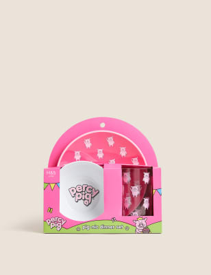 

Percy Pig™ 3 Piece Percy Pig™ Dinner Set - Multi, Multi