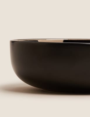 Crisp Modern Matte Black Soup/Cereal Bowl + Reviews