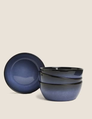 

Set of 4 Amberley Cereal Bowls - Blue, Blue