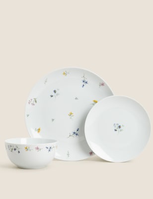 

12 Piece Floral Dinner Set - Multi, Multi