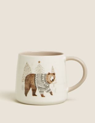 

Taza navideña de oso - Mezcla De Tonos Naturales, Mezcla De Tonos Naturales