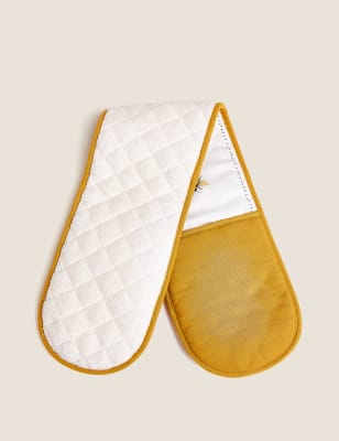 

M&S Collection Pure Cotton Bee Double Oven Glove - Yellow Mix, Yellow Mix