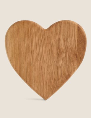 

M&S Collection Schneidebrett aus Holz in Herzform - Eiche, Eiche