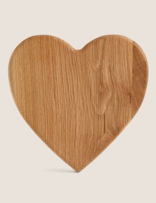 M&S Heart Wooden Chopping Board - Oak, Oak
