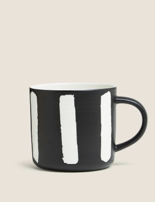 

Jumbo Stripe Mug - Black Mix, Black Mix