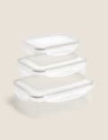 Lot de 3&nbsp;boîtes de rangement alimentaires
