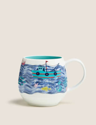 Boat Scene Mug