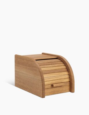 small wooden bin