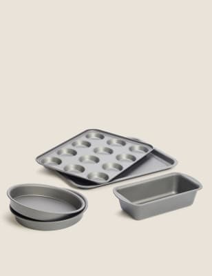 

M&S Collection Juego de 5 utensilios para el horno - Plata, Plata