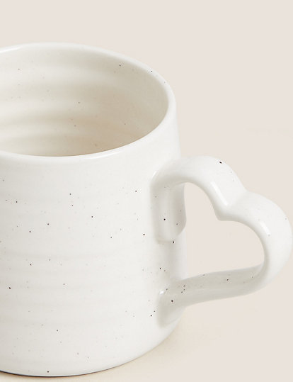 Heart Handle Speckled Mug