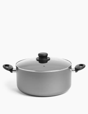 Grande marmite 28&nbsp;cm en aluminium gris