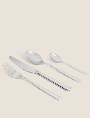 

M&S Collection 24 Piece Boston Cutlery Set - Silver, Silver