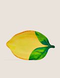 מגש פיקניק בצורת לימון גדול בעיטור ג'ונגל טרופי
