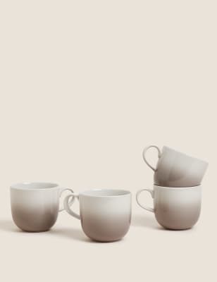 

M&S Collection Set of 4 Tribeca Ombre Mugs - Grey, Grey